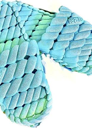Шлепанцы женские неоновые голубые банные 38 размер