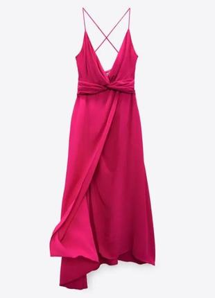 Невероятное розовое платье zara, вискоза