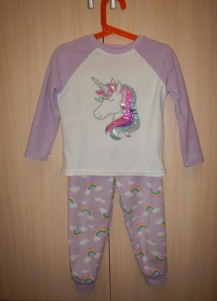 Флисовая пижама primark р.98см (2-3 года)