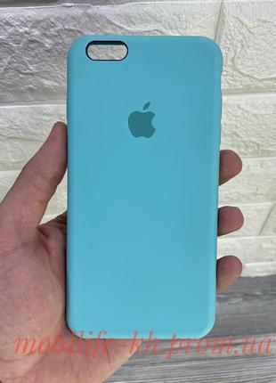 Чехол Silicone case iPhone 6 Plus, iphone 6s Plus бирюз (Силик...