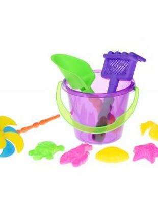 Игрушка для песка Same Toy с Воздушной вертушкой (фиолетовое в...
