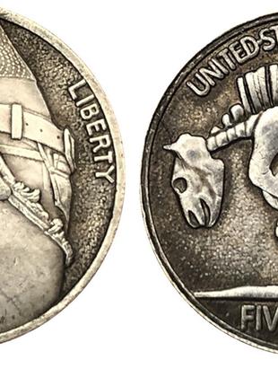 Сувенирная серебряная долларовая монета Моргана 1937г секси леди