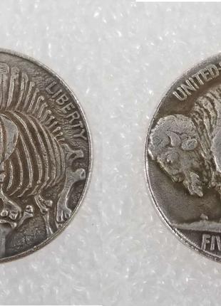 5 центов США 1938 год Бизон монета Моргана сувенирная