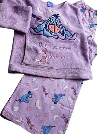 Детская тёплая качественная пижама дисней disney флис хлопок .