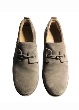 Кожаные комфортные мягкие туфли лоферы мокасины clarks artisan
