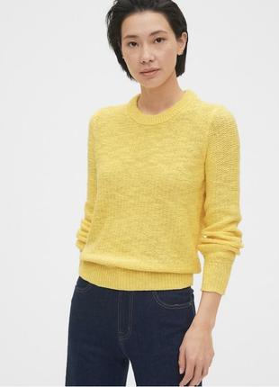 Хлопковый желтый свитер gap, размер хс