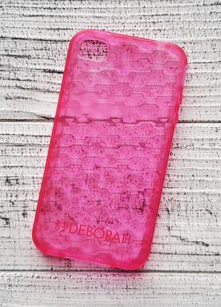 Чехол накладка Apple iPhone 4 / iPhone 4S розовый силиконовый