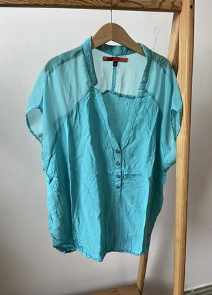 Тонка святкова блуза жіноча кофта голуба сорочка голуба кофта
