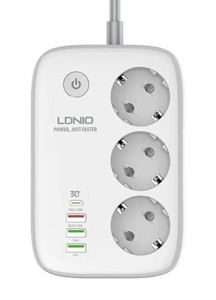 Сетевой фильтр-удлинитель LDNIO с управлением через Wi-Fi 3x22...