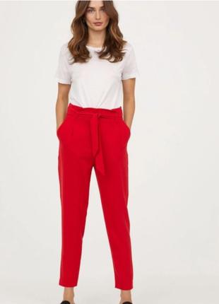 Женские брюки h&m красного цвета большую размер 52 54