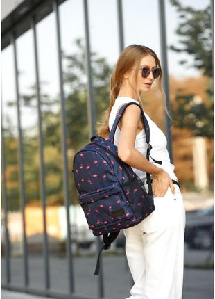 Жіночий рюкзак Sambag Brix PJT с принтом "Flamingo"