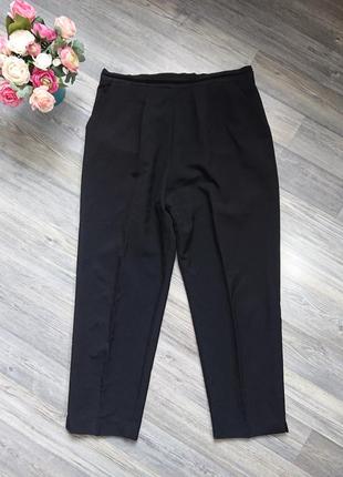 Женские базовые чёрные брюки штаны большой размер батал 50 /52