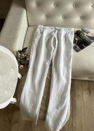 Белые летние брюки promod