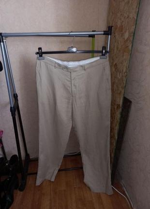 Льняные брюки 50 размер
