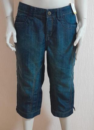 Красивые джинсовые бриджи синего цвета canda collection c&a с ...