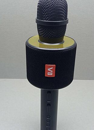 Микрофон Б/У Беспроводной микрофон караоке с Bluetooth V8