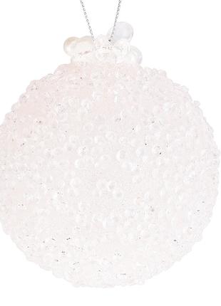 Набор (6шт.) елочных шаров с сахарным покрытием с кристаллами ...