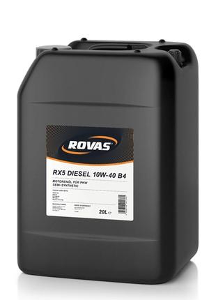 Полусинтетическое моторное масло Rovas RX5 Diesel 10W-40 B4 20л