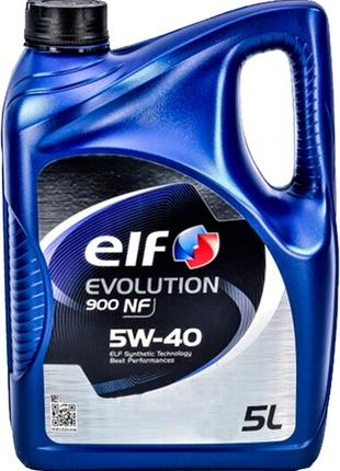 Синтетическое моторное масло ELF 5w40 Evol 900 FT (5л)
