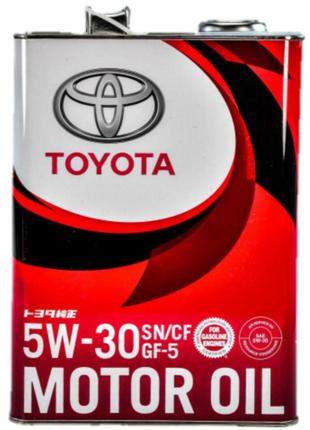 Синтетическое моторное масло TOYOTA 5W30 Motor Oil JAPAN (4л)