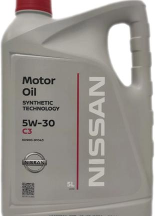 Синтетическое моторное масло NISSAN 5W30 C3 (5л)