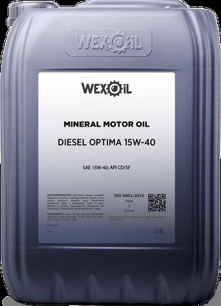 Минеральное дизельное моторное масло Wexoil 15W40 Diesel Optim...