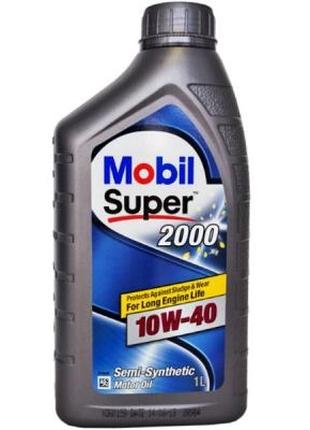 Полусинтетическое моторное масло Mobil 10w40 Super 2000 X1 SN/...