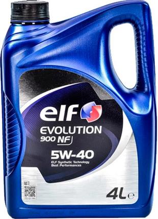 Синтетическое моторное масло ELF 5w40 Evol 900 NF (4л)