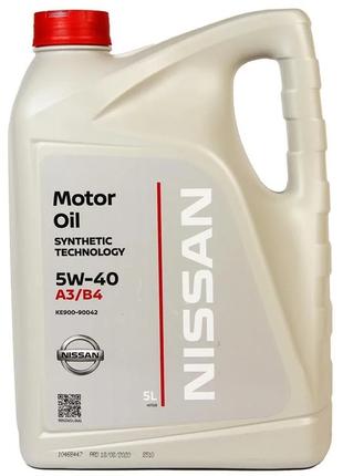 Синтетическое моторное масло NISSAN 5W40 (5л)