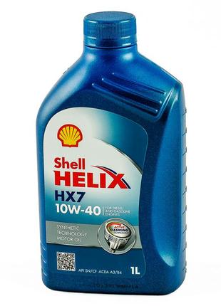 Полусинтетическое моторное масло Shell 10w40 Helix HX7 (1л) син.