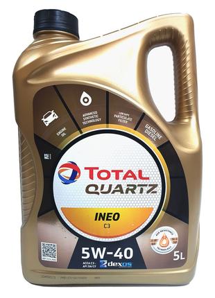 Синтетическое моторное масло TOTAL 5w40 Quartz INEO CF/SN, С3 ...