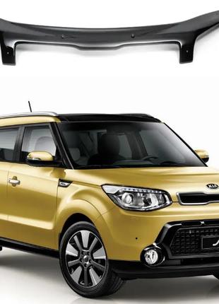 Дефлектор капота мухобойка на Kia Soul II 2013-2018 (Киа Соул)...