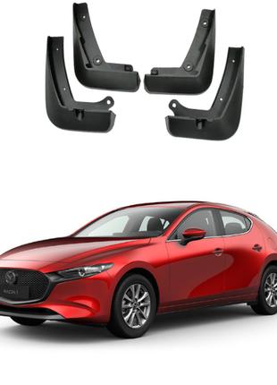 Брызговики для авто комплект 4 шт Mazda 3 хетчбек 2019-2023 (п...