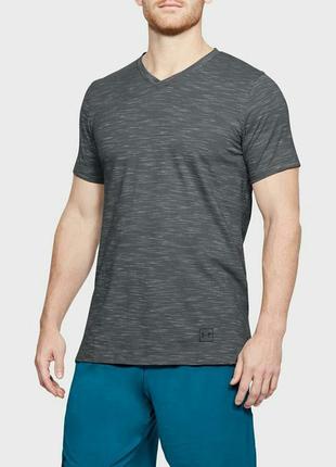 Чоловіча сіра футболка under armour sportstyle core v neck tee