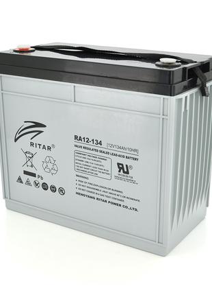 Акумуляторна батарея AGM RITAR RA12-134, Gray Case, 12 V 134.0...
