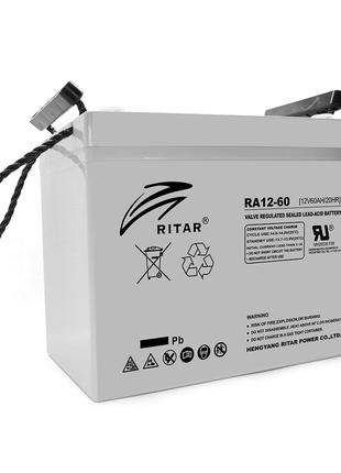 Аккумуляторная батарея AGM RITAR RA12-60, Gray Case, 12V 60.0A...