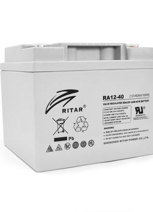 Аккумуляторная батарея AGM RITAR RA12-40, Gray Case, 12V 40.0A...