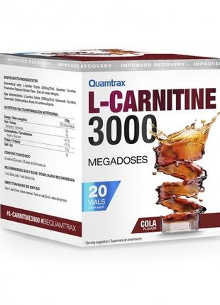 Жиросжигатель Quamtrax L-Carnitine 3000, 20 ампул/уп Кола
