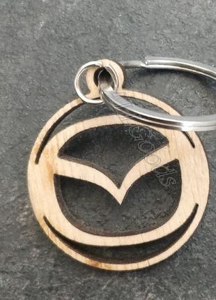 Брелок для ключей деревянный Mazda