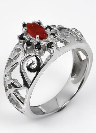 Серебряное кольцо с натуральным карнелианом