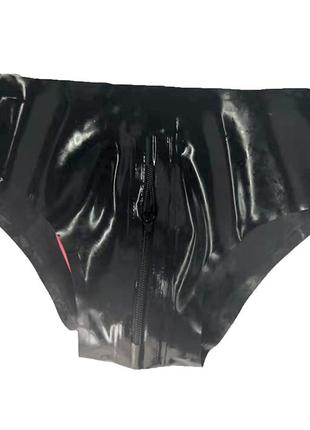 Latex briefs with anal lining cover 18+