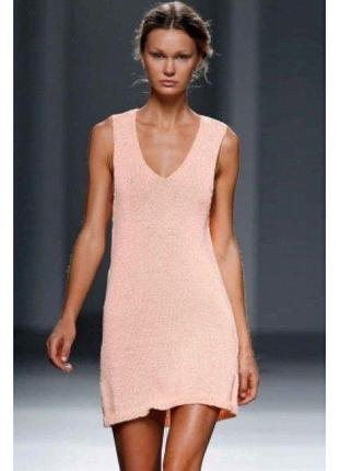 Нежно розовое пляжное платье 18+