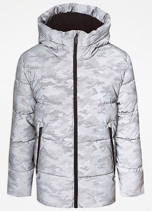 Зимняя светоотражающая куртка george 7-8,8-9 лет