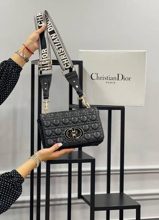 Сумочка черная женская Christian Dior Сумка маленькая Кристиан...