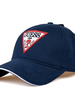 Кепка синяя женская мужская Guess Бейсболка Гесс унисекс Люкс ...