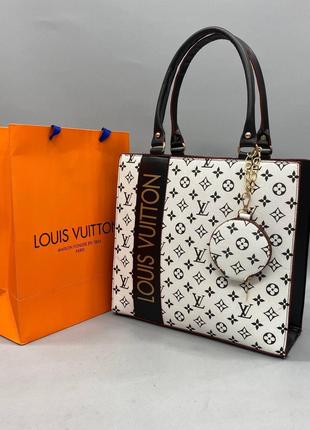 Сумка біла жіноча Louis Vuitton 2в1 Сумочка Луї Вітон