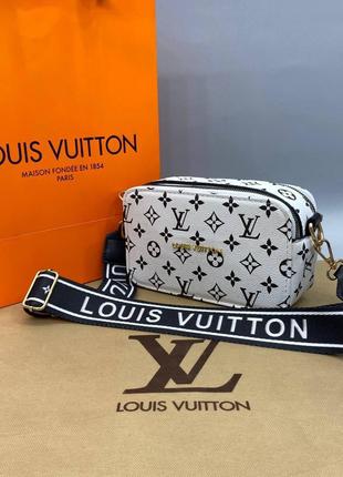 Сумка белая женская Louis Vuitton Клатч Сумка Луи Витон Кросс-...