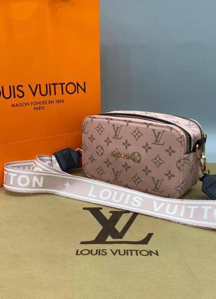 Сумка розовая женская Louis Vuitton Клатч Сумка Луи Витон Крос...