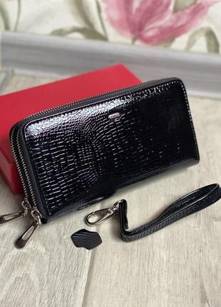 Кожаный, качественный кошелек на 2 молнии - бренд balisa