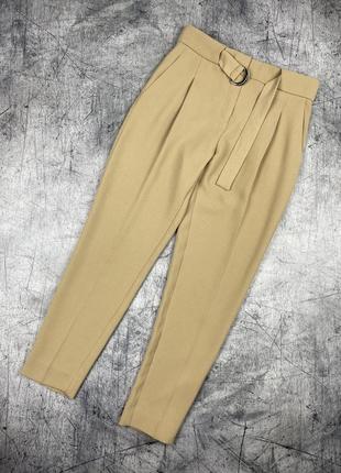 Брюки брюки от mango бежевые женские